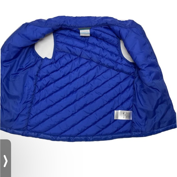 Columbia Women’s Insulated Vest Mens Size S Solid Blue Puffer Quilted Omni-Heat - Picture 3 of 7